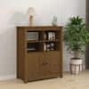 vidaXL Credenza ambra 83x41,5x100 cm in Legno Massello di Pino