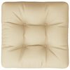vidaXL Cuscino per Pallet Beige 58x58x10 cm in Tessuto