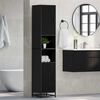 vidaXL Set di mobili per il bagno Rovere Nero 35 x 37,5 x 188,5 cm