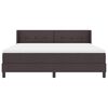 vidaXL Letto a molle Marrone Scuro 200 x 180 cm Poliestere