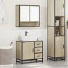 vidaXL Set Mobili da Bagno 2 pz Rovere Sonoma in Legno Multistrato