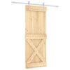 vidaXL Porta scorrevole Naturale e Bianco 80 x 210 cm