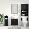 vidaXL Armadio per Lavabo da Bagno Rovere Nero 60 x 30 x 60 cm