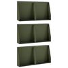 vidaXL Muro di contenimento 6 pz 40 x 12 x 40 cm Acciaio Verde Oliva