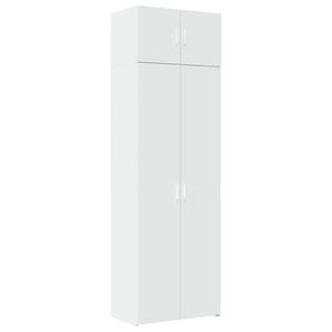 vidaXL Mobile Portaoggetti Bianco 70x42,5x225 cm in Truciolato