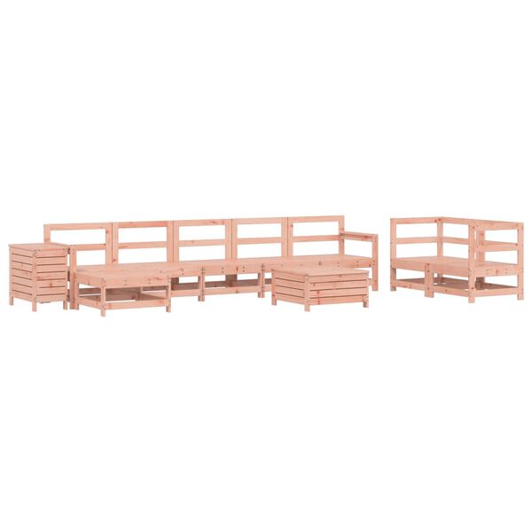 vidaXL Set Divani da Giardino 10 pz in Legno Massello Abete Douglas