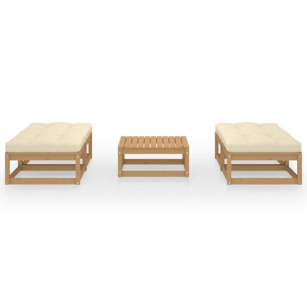 vidaXL Set Divani da Giardino 5 pz con Cuscini Legno Massello di Pino