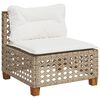 vidaXL Set Divano da Giardino 9 pz con Cuscini Beige in Polyrattan