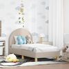 vidaXL Struttura letto per bambini con testata Grigio chiaro