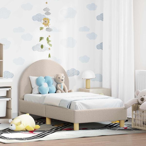 vidaXL Struttura letto per bambini con testata Grigio chiaro