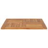 vidaXL Piano del Tavolo Legno Massello di Teak Quadrato 80x80x2,5 cm