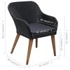 vidaXL Set da Pranzo da Giardino 9 pz con Cuscini in Polyrattan Nero