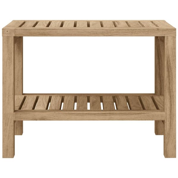 vidaXL Tavolino da Bagno 60x30x45 cm in Legno Massello di Teak