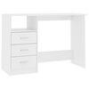 vidaXL Scrivania con Cassetti Bianca 110x50x76 cm in Legno Multistrato