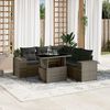 vidaXL Set Divano da Giardino 6 pz con Cuscini Grigio in Polyrattan