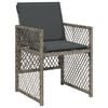 vidaXL Set da Pranzo da Giardino 9 pz con Cuscini in Polyrattan Grigio