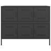 vidaXL Credenza Nera 100,5x39x79 cm in Acciaio