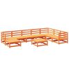 vidaXL Set Divani da Giardino 9 pz Marrone Cera Legno Massello Pino