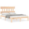 vidaXL Giroletto con Testiera Small Double in Legno Massello
