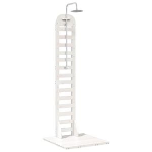 vidaXL Doccia da esterno 223 cm Legno massello di pino e acciaio inox