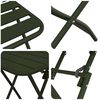 vidaXL Set bistrot 3 pcs Verde scuro Acciaio