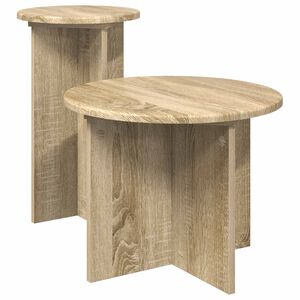 vidaXL Set tavolini 2 pcs Rovere Sonoma Legno ingegnerizzato