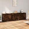 vidaXL Credenze 3 pz Rovere Fumo in Legno Multistrato