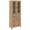 vidaXL Credenza Rovere artigianale 69,5 x 34 x 180 cm