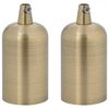 vidaXL Portalampade 2 pz Bronzo E27