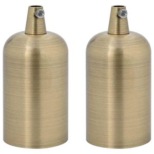 vidaXL Portalampade 2 pz Bronzo E27