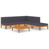 vidaXL Set Divani da Giardino 6 pz con Cuscini in Massello di Acacia