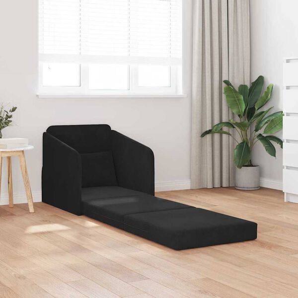 vidaXL Divano letto Nero 65 x 80 x 83 cm Velluto