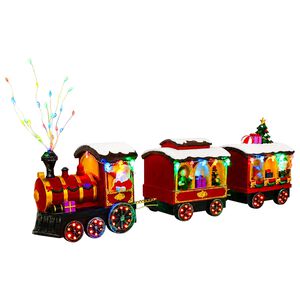 vidaXL Treno di Natale SALO 51 x 9,5 x 24,5 cm Resin Multicolour