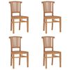 vidaXL Set da Pranzo per Giardino 5 pz in Legno Massello di Teak