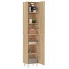 vidaXL Credenza Rovere Sonoma 34,5x34x180 cm in Legno Multistrato