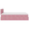 vidaXL Struttura Letto Pouf con Materasso Rosa 120x200 cm Velluto