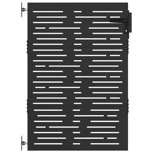 vidaXL Cancello da giardino con blocco Nero 85 x 150 cm