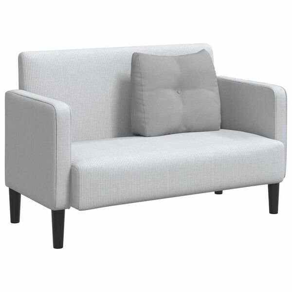 vidaXL Cuscino per Schiena Grigio Nuvola 60 x 24 x 50 cm Tessuto