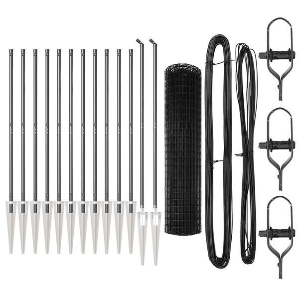 vidaXL Recinzione con Posto Grigio 1,2 x 25 m Acciaio e PVC