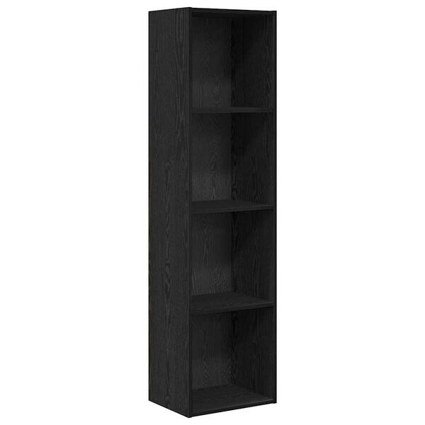 vidaXL Libreria Rovere Nero 40 x 30 x 152 cm Legno multistrato