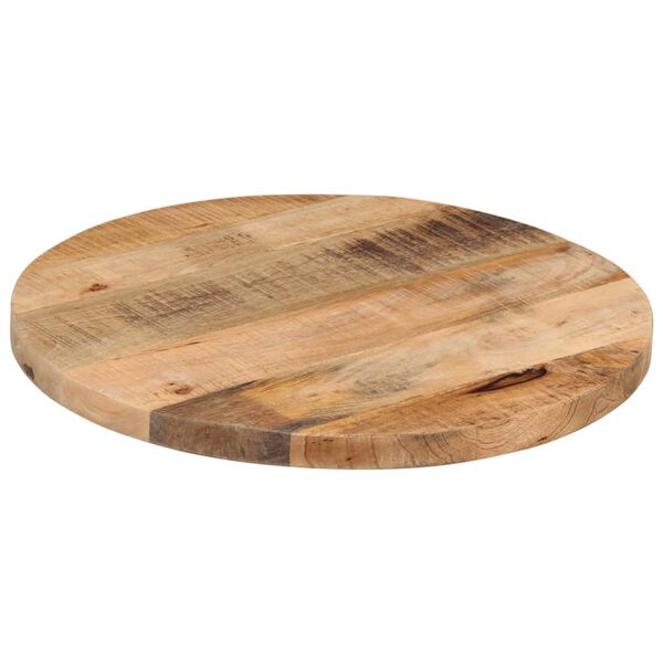 vidaXL Piano per Tavolo Ø 40x1,5cm Rotondo Legno Massello Grezzo Mango