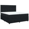 vidaXL Giroletto a Molle con Materasso Nero 200x200 cm in Velluto