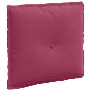 vidaXL Cuscino per Schiena Rosso Vino 50 x 45 cm Tessuto in Cords