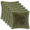 vidaXL Federa 6 pcs HEERLEN Verde 35 x 35 cm Fleece PV