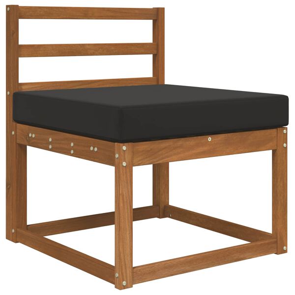 vidaXL Cuscino per divano da esterno Nero 60 x 60 x 8 cm Poliestere