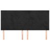 vidaXL Testiera Nera 180x5x118/128 cm Velluto