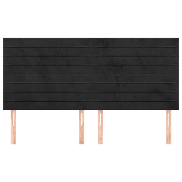 vidaXL Testiera Nera 180x5x118/128 cm Velluto