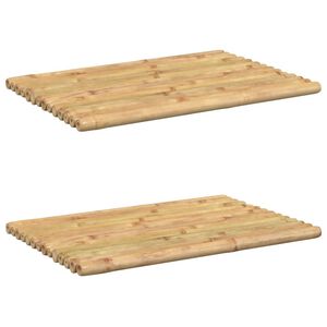 vidaXL Tappetino da Bagno 2 pz 50x35 cm in Bamb&ugrave;