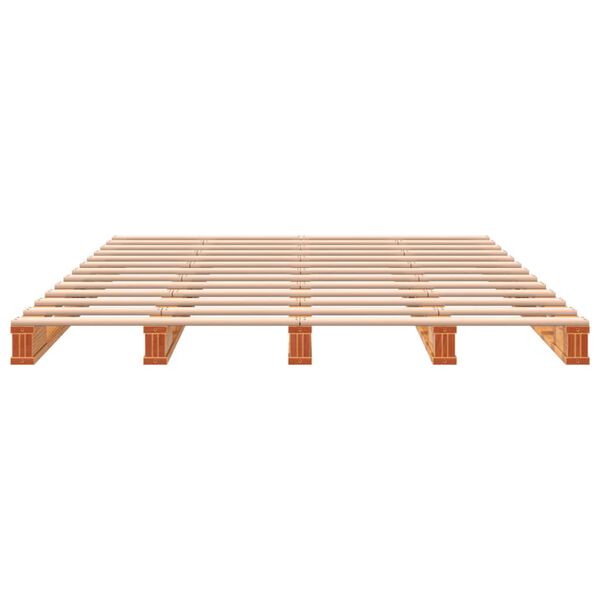 vidaXL Letto Pallet Marrone Cera 140x200 cm in Legno Massello di Pino