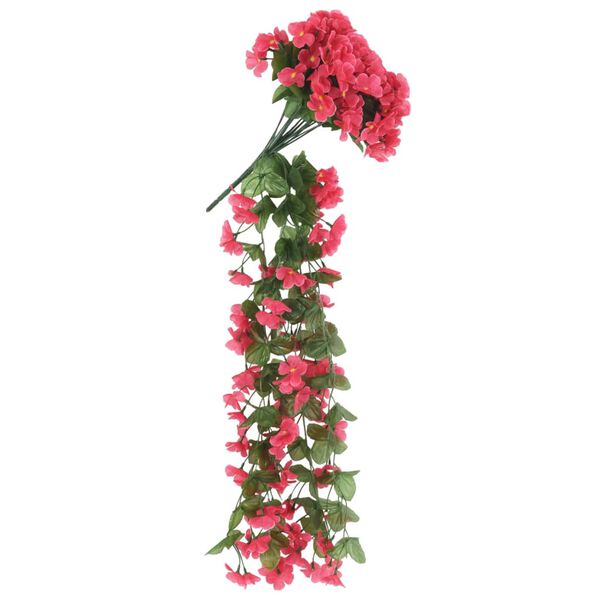vidaXL Ghirlande Fiori Artificiali Natale 3 pz Rosa 85 cm